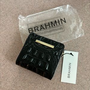 Brahman black leather new labels on wallet